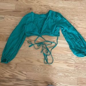 Green Crop Top